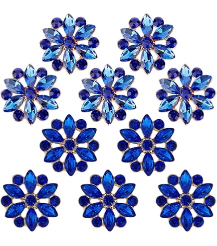 Amazon.com: 50 pcs Rhinestone Embellishments Crystal Button Silver